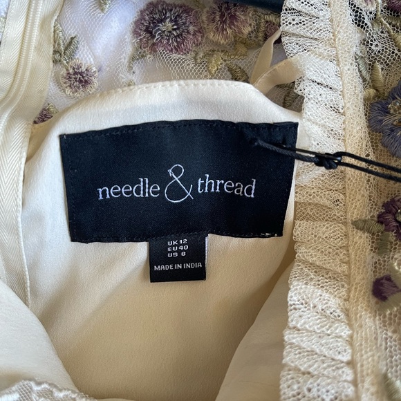 Needle & Thread embellished maxi dress with tulle skirt cream - Picture 6 of 7